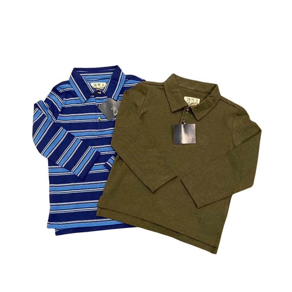 Me & Henry London 2 Boy's Long Sleeved Polos - Size 3/4Y - New with Tags!